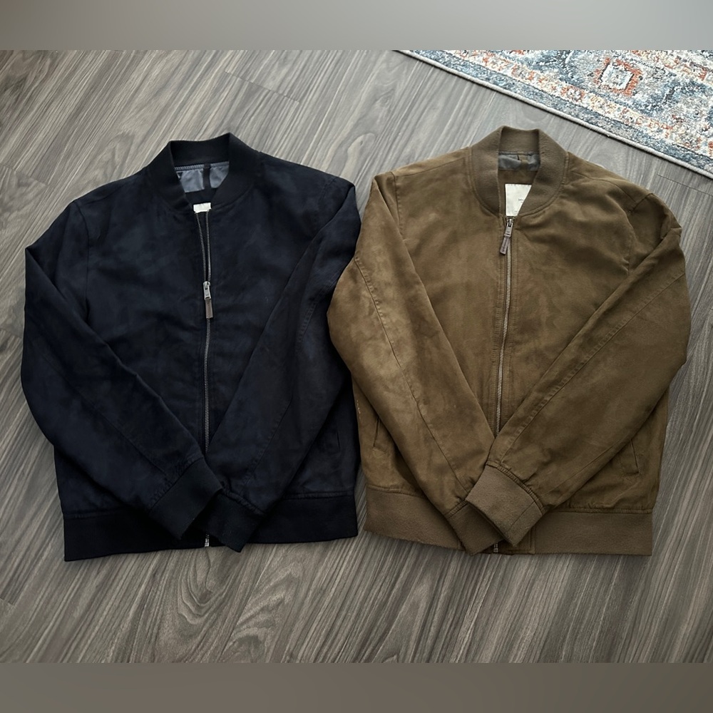 Mango Man Suede Bomber Jacket